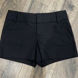 Alice + Olivia black cady shorts